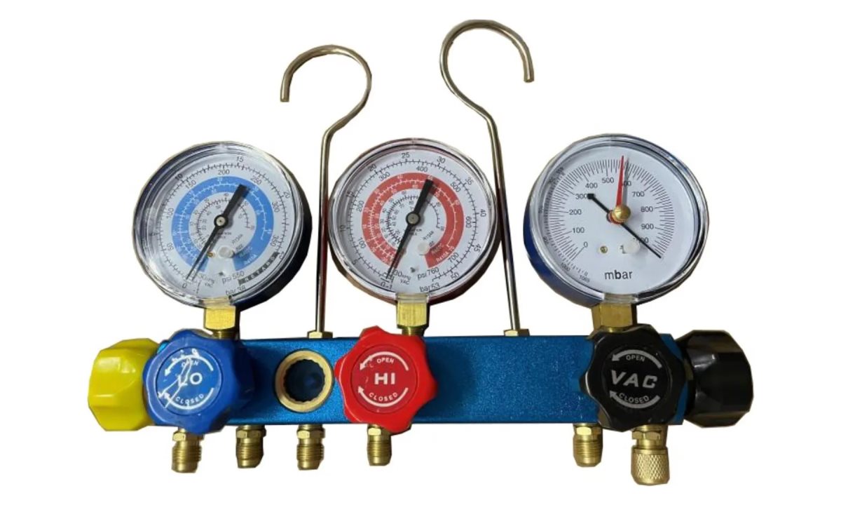  KraftWell KRW1003 Коллектор 5-ти контурный с манометрами (1)