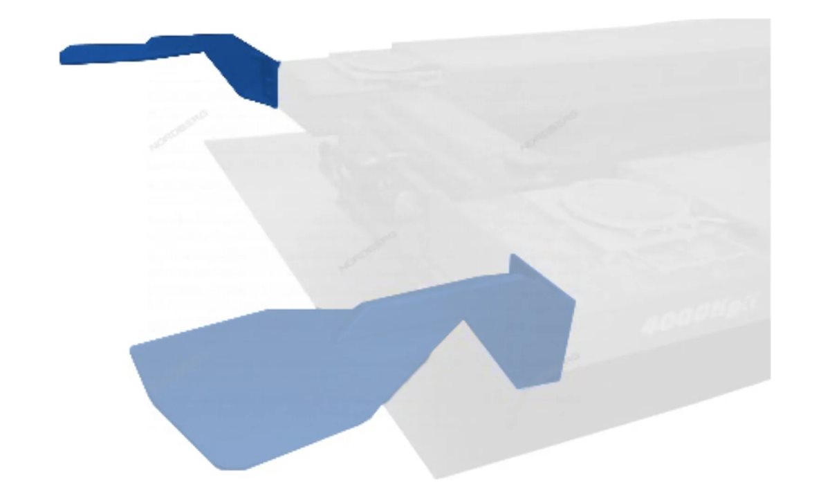  Кронштейн (RAL 5005) для стенда C803 (для ножничного подъемника левый) NORDBERG 150 10 000-01 (1)