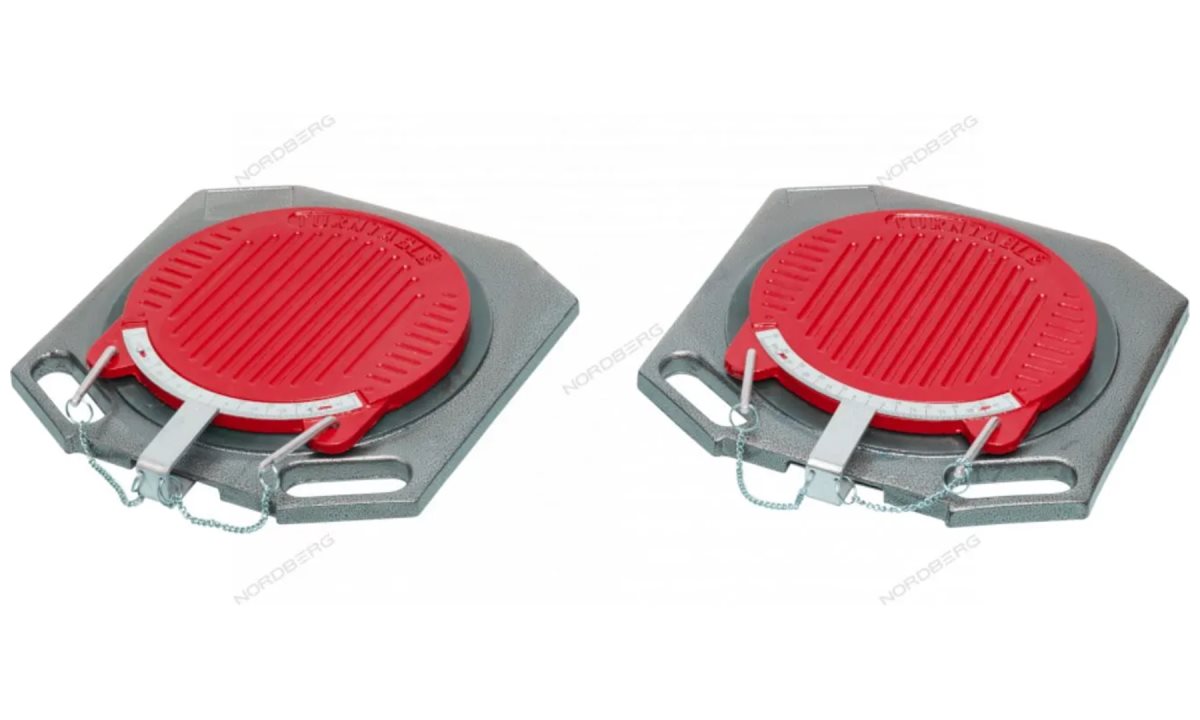  Круги поворотные (поворотные платформы) для сход-развала (комплект 2шт.), 400*400*50 красные NORDBERG TP2 (red) (0)