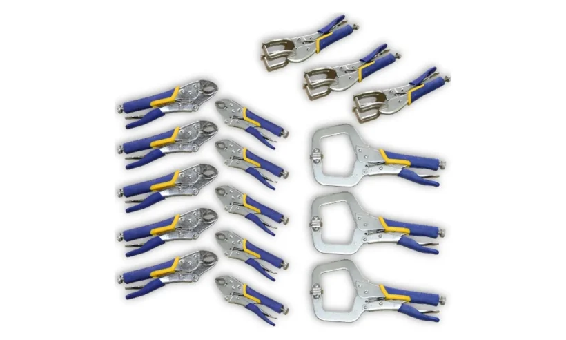 Набор из 16 струбцин для сварочных работ фото