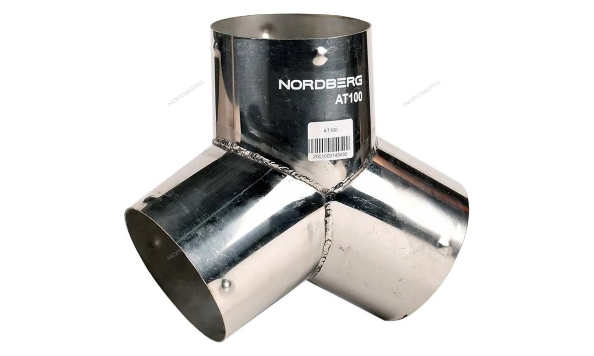  Насадка металлическая Y-образная для шланга D=100 мм Nordberg AT100 (1)
