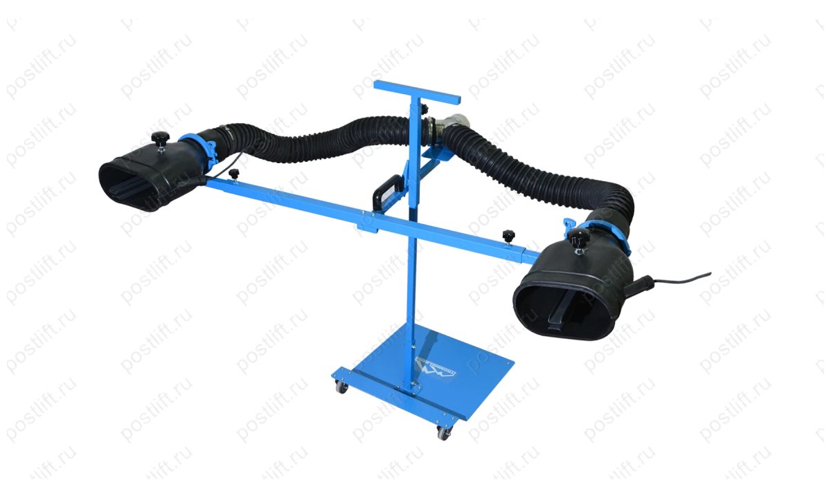  Стойка с неопреновыми наконечниками d200x100 мм, под двойной выхлоп, шланг 75мм (0)