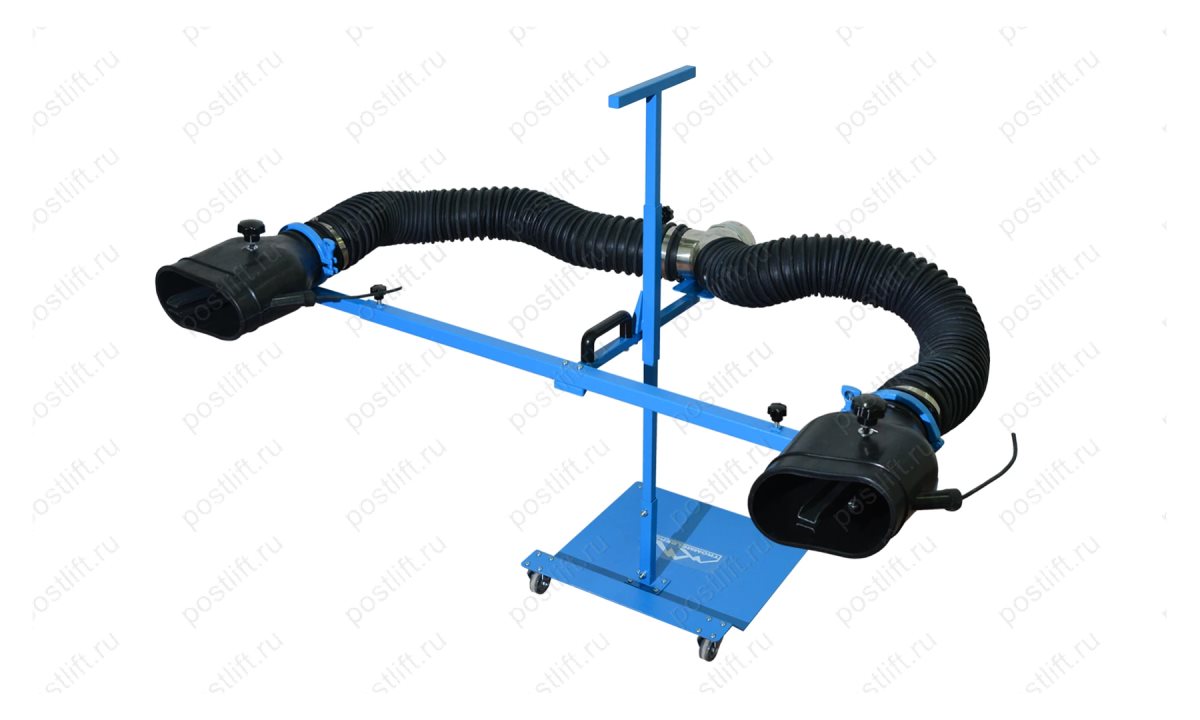  Стойка с неопреновыми наконечниками d200x100 мм, под двойной выхлоп, шланг 100мм (0)