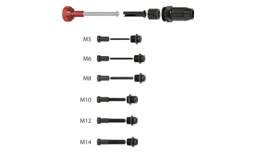Комплект 6 адаптеров для установки вставок с резьбой M5 - M14 для DRAGON фото