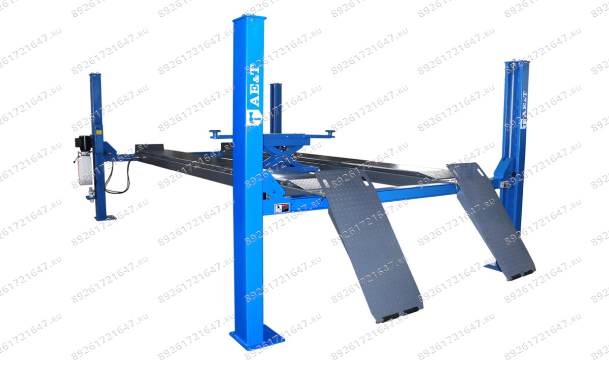  Автомобильный четырехстоечный подъемник  F4.5D-4 AE&T (380B) для сход-развала (0)