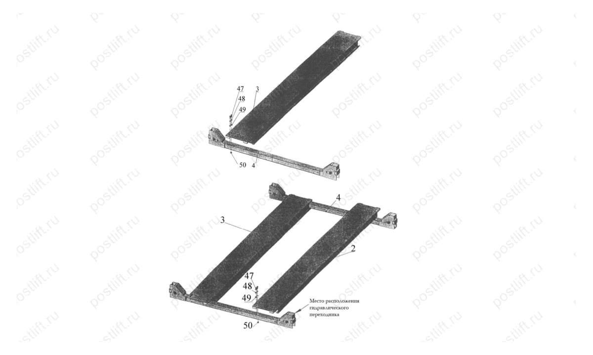  Подъемник четырехстоечный электрогидравлический F4D-4 (0)