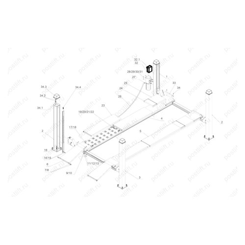 Подъемник гидравлический BRL-45