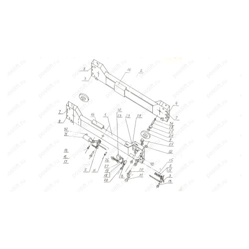 Подъёмник 4-х стоечный ДАРЗ П2-01М