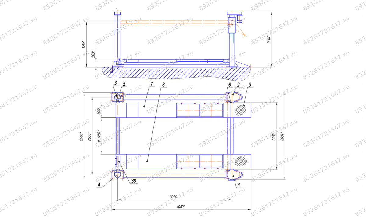  Подъемник винтовой 4х стоечный ФОРМЗ П178Д-04АП (0)