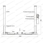  Подъемник двухстоечный GW-C4000 220 Great Wolf, 4000кг мни (2)