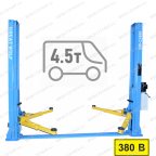  Подъемник двухстоечный GW-C4500 380 Great Wolf, 4.5 т, 380 вольт,  нижняя синхронизация, гидравлический мни (0)