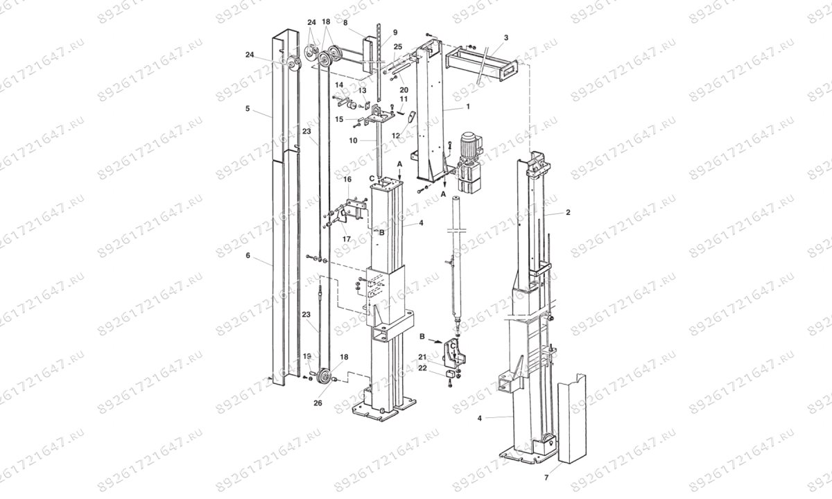  Подъемник двустоечный Ravaglioli KPH 358K (0)