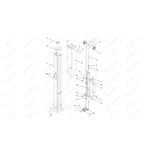 Подъемник двухстоечный электрогидравлический Ravaglioli KPH370.42K
