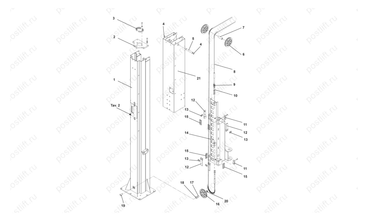  Двухстоечный подъемник Ravaglioli KPH370.32 (0)