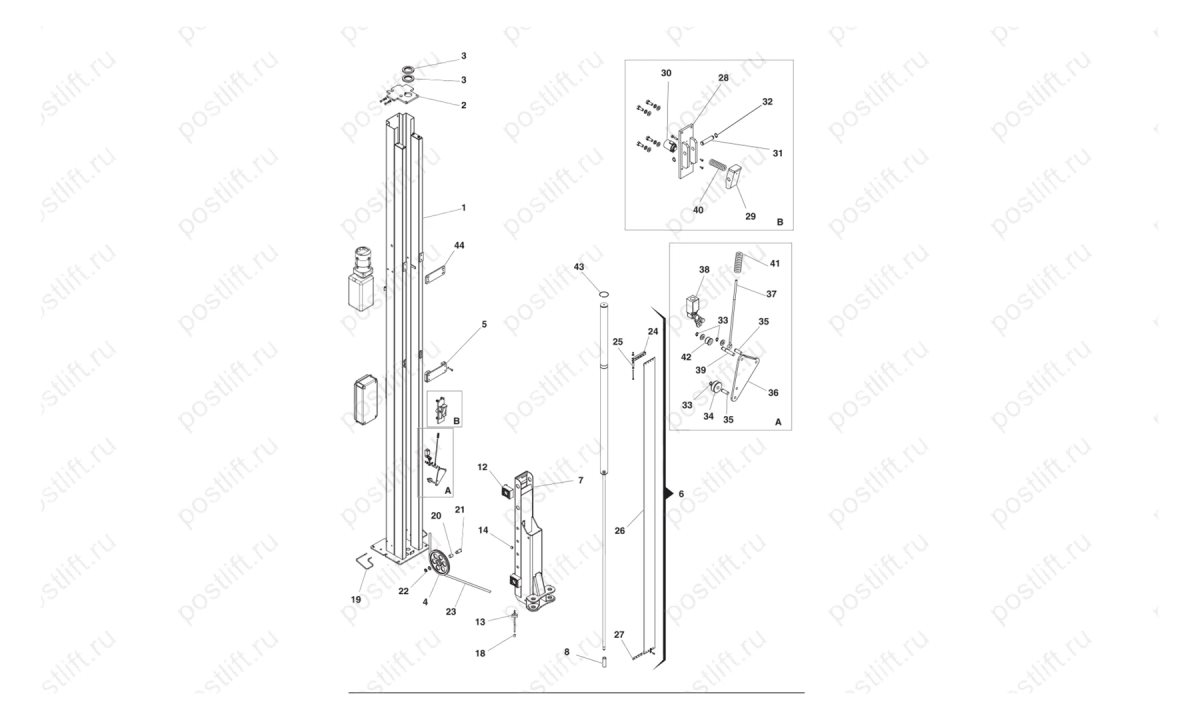  Подъемник двухстоечный Ravaglioli KPH 373 W3K (0)