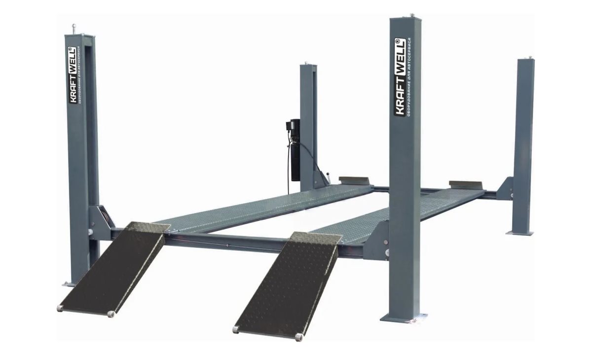  KraftWell KRW5.5 Подъемник четырехстоечный г/п 5500 кг. платформы гладкие (0)