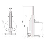  KraftWell KRW8H8 Колонны подкатные г/п 8х8 т. электрогидравлические мни (8)