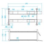  Подъемник 4х-стоечный 5т, c траверсой (от гидростанции) 3т, 380В для сход-развала (синий) NORDBERG 4450 мни (4)