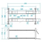  Подъемник 380V 4х стоечный 5т, c ручной траверсой 3т, 380В (Серый) NORDBERG 4450J мни (4)