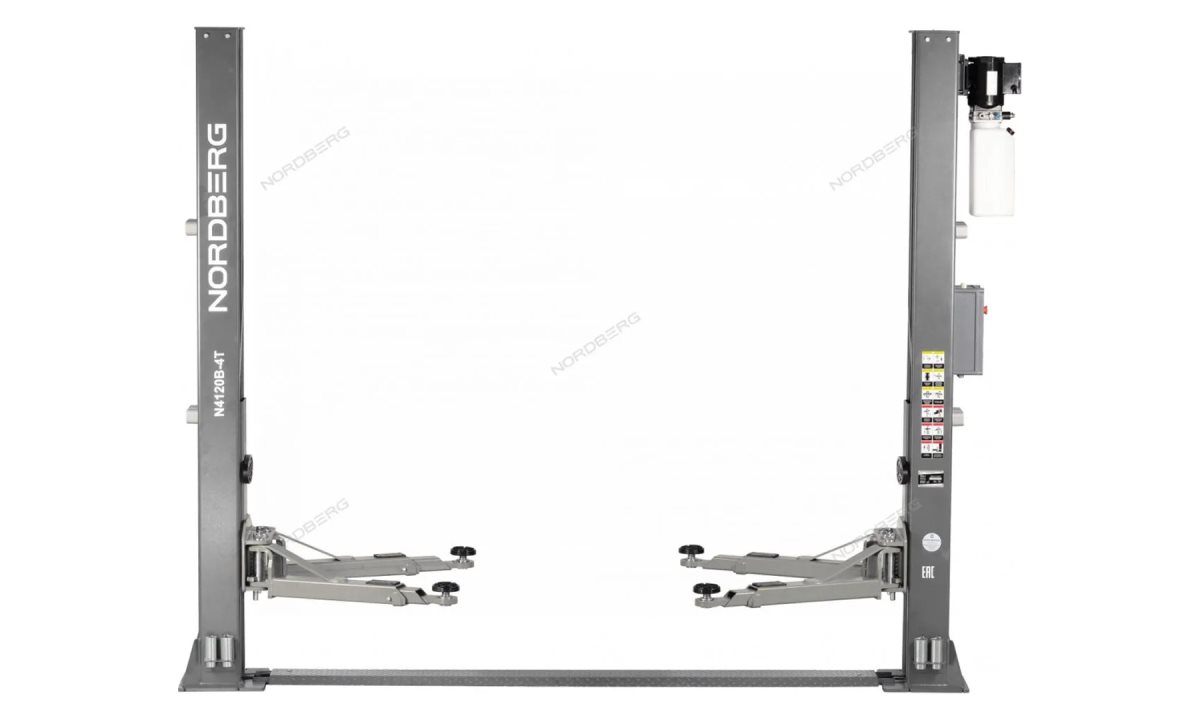  Подъемник 380V 2х стоечный 4т с электростопорами (серый) NORDBERG N4120BE-4G (0)