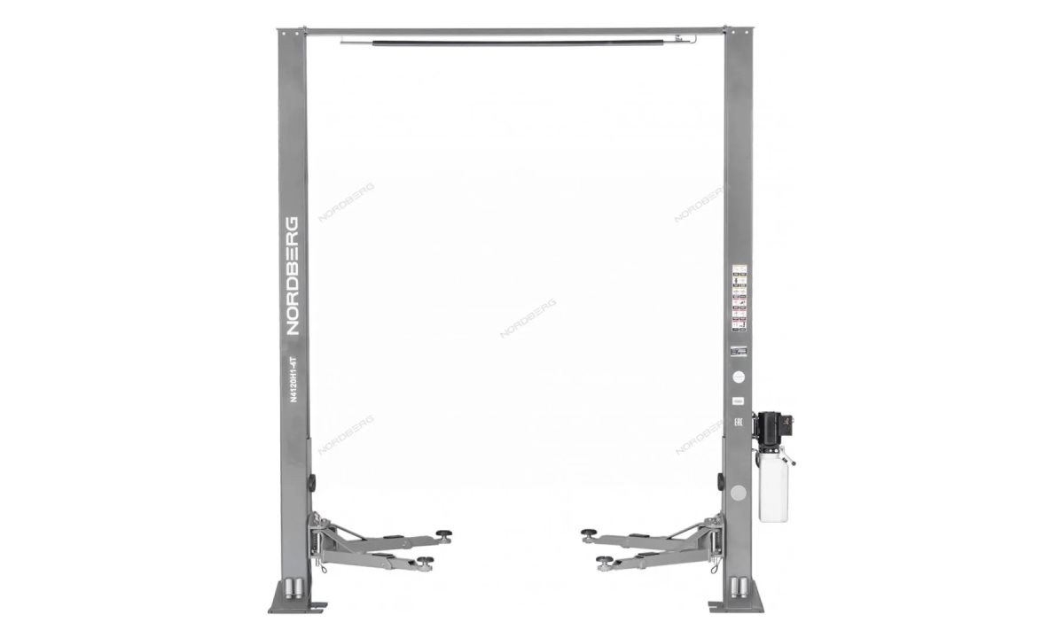 Подъемник 380V 2х стоечный 4т с верхней синхронизацией, H=4,0 м (серый) NORDBERG N4120H1-4G 380V (0)