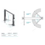  Подъемник 380V 2х стоечный 4т с верхней синхронизацией, H=4,0 м, с электростопорами (синий) Nordberg N4120H1E-4B мни (1)