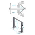  Подъемник 380V 2х стоечный 4т с верхней синхронизацией, H=3,6 м, с электростопорами (серый) NORDBERG N4120HE-4G мни (1)