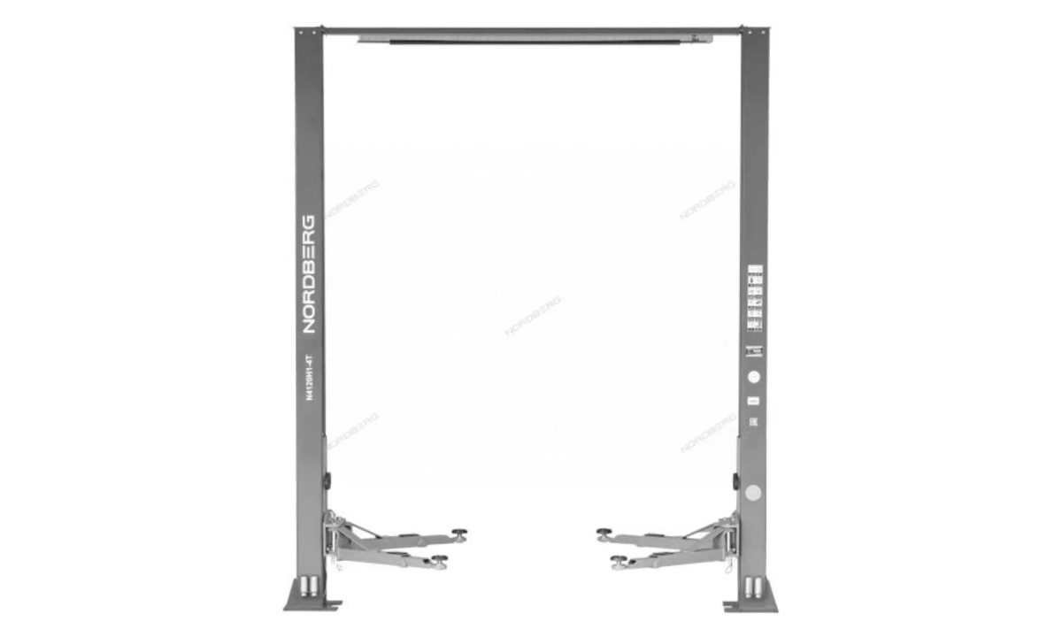  Подъемник 380V 2х стоечный 4т с верхней синхронизацией, H=3,6 м, с электростопорами (серый) NORDBERG N4120HE-4G (0)