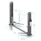  Подъемник 220V 2х стоечный 4т, асимметричный Nordberg N4121A-4T мни (2)