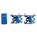  Подъемник ножничный 3,5т, с встроенными адаптерами для SUV авто, 220В (синий) NORDBERG N631-3,5B мни (9)