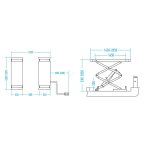 Подъемник ножничный 3,5т, с встроенными адаптерами для SUV авто, 220В (синий) NORDBERG N631-3,5B мни (10)