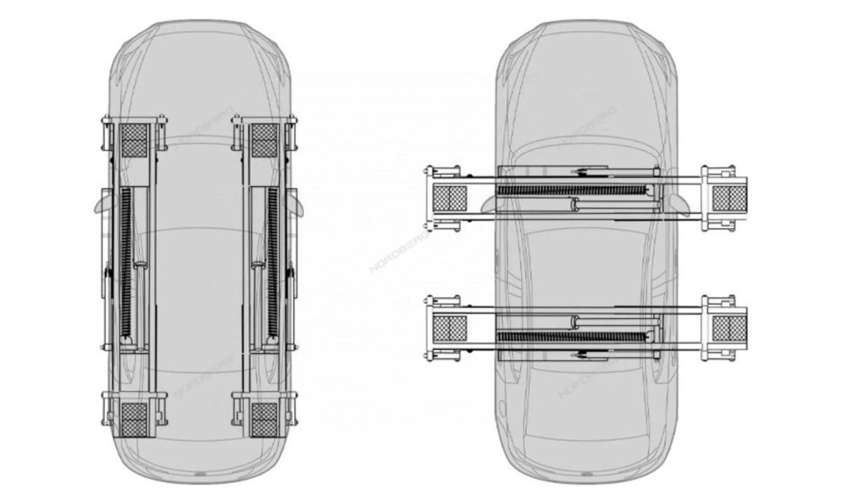  Подъемник ножничный 2,5т, портативный, мобильный 220В NORDBERG N633-2,5 (1)