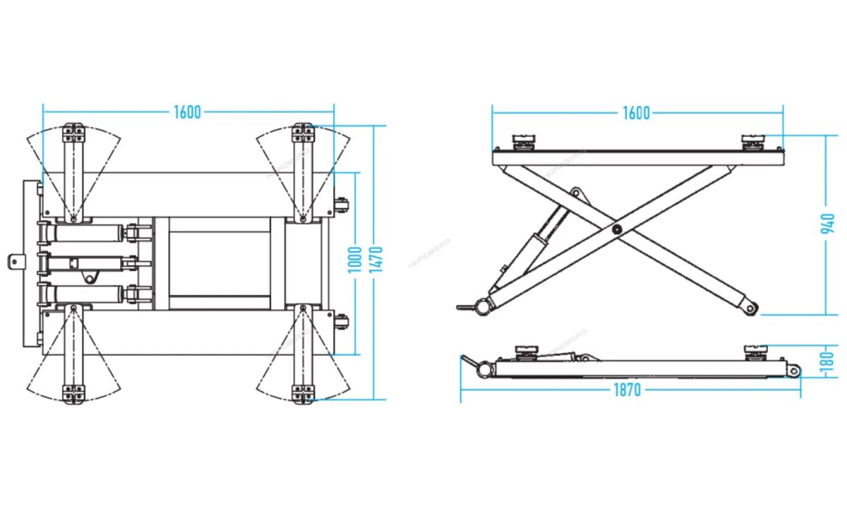  ПОДЪЕМНИК ножничный мобильный, 3 т, 220 В NORDBERG N634-3 (1)