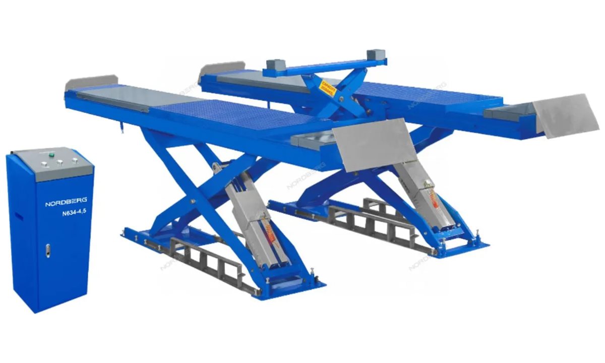  Подъемник 380В ножничный для сход-развала 4,5 тонн (синий) (опция траверса) NORDBERG N634-4,5B (0)