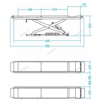  Подъемник 380В ножничный для сход-развала 4,5 тонн (серый) (опция траверса) Nordberg N634-4,5G мни (1)