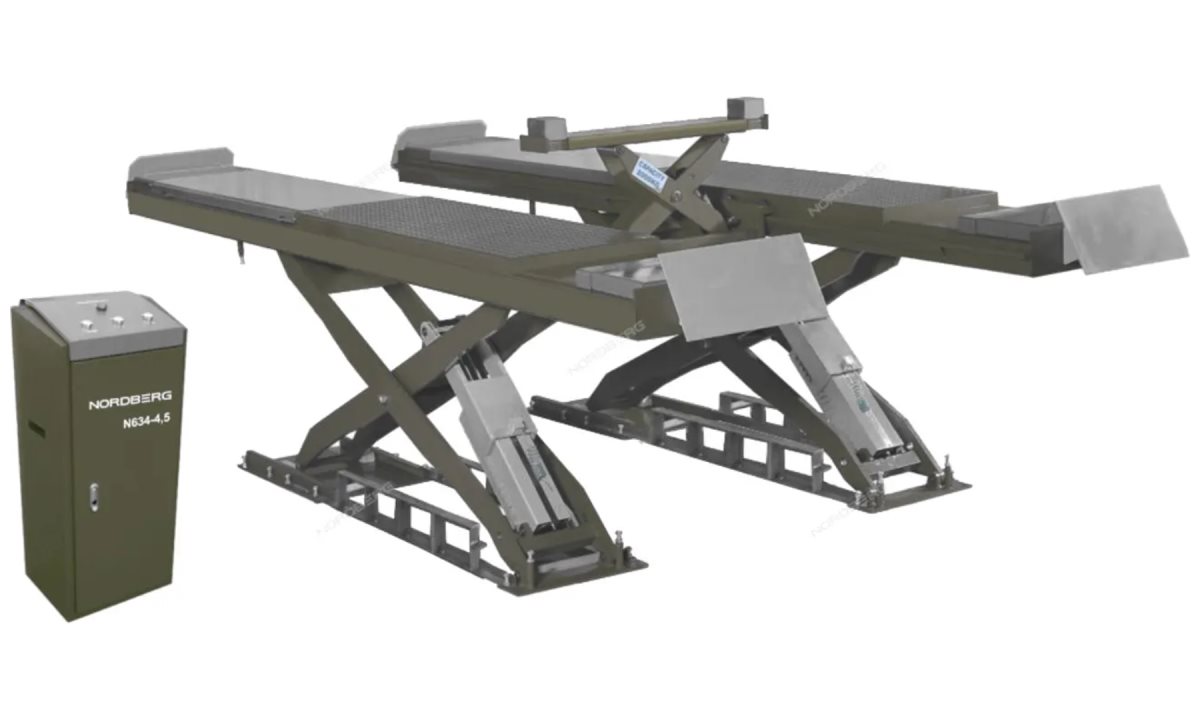  Подъемник 380В ножничный для сход-развала 4,5 тонн (серый) (опция траверса) Nordberg N634-4,5G (0)