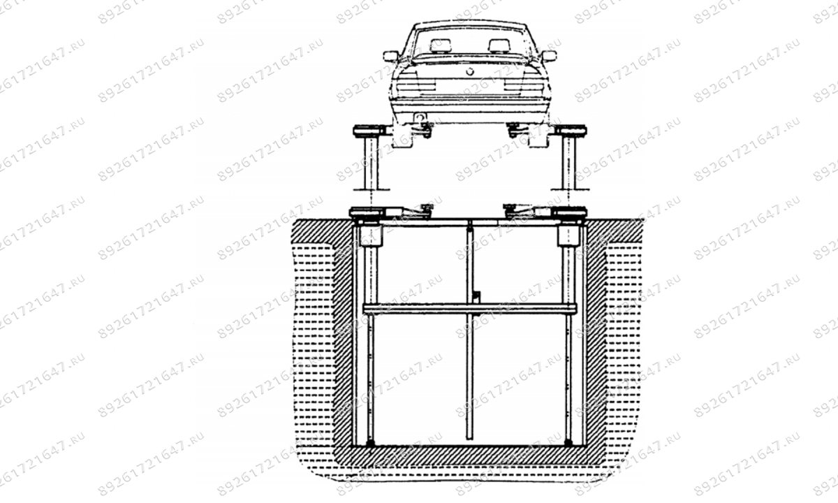  Двухплунжерный электрогидравлический подъемник Nussbaum 2.35 TSK (0)