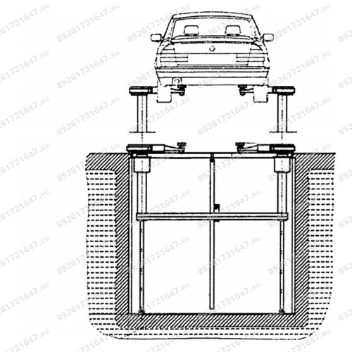 Двухплунжерный электрогидравлический подъемник Nussbaum 2.35 TSK