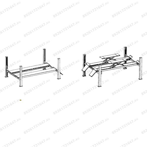 Четырехстоечный подъемник Nussbaum 4.65 H