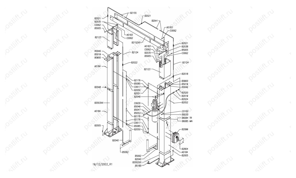 Двухстоечный электрогидравлический подъемник OMA 513L (0)