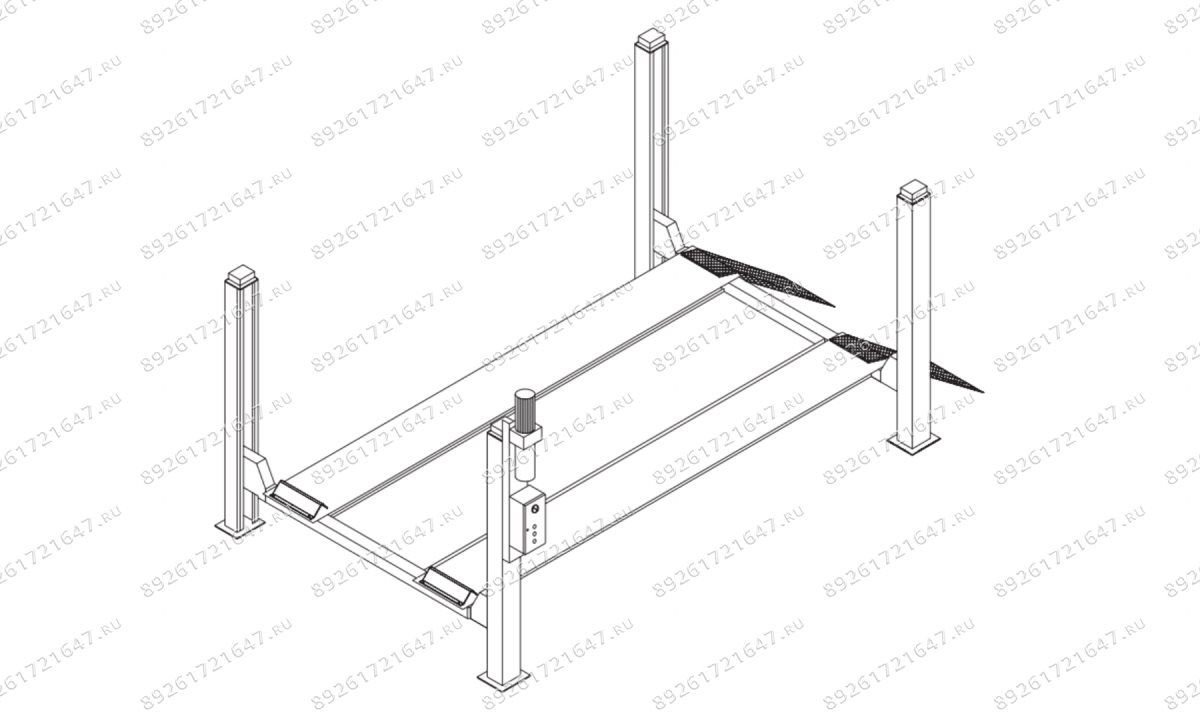  Четырехстоечный электрогидравлический подъёмник OMA 521L (0)