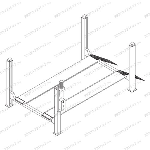 Четырехстоечный электрогидравлический подъёмник OMA 521L