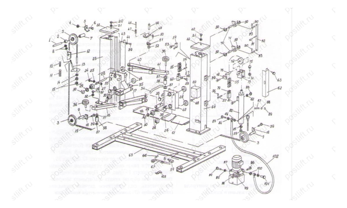 Автомобильный подъемник передвижной электрогидравлический ПГ-3 (0)