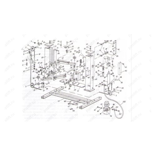 Автомобильный подъемник передвижной электрогидравлический ПГ-3