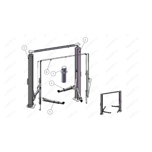Подъемник двухстоечный TST45ACC
