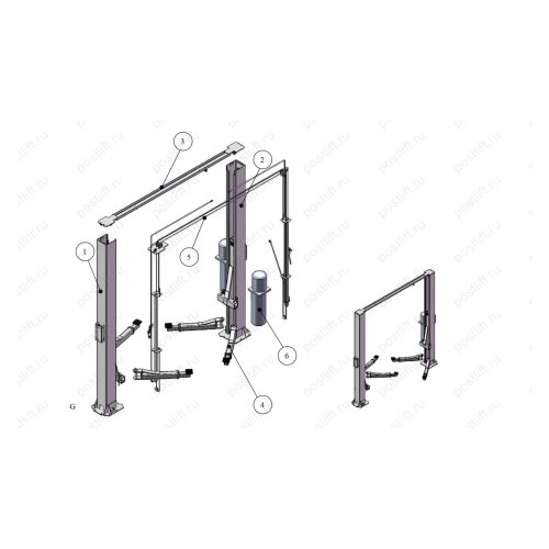 Подъемник двухстоечный TST45G