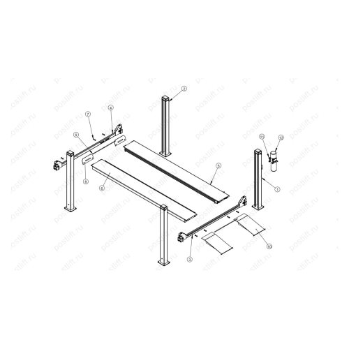 Подъемник 4-х стоечный TST440A (от 06.08)