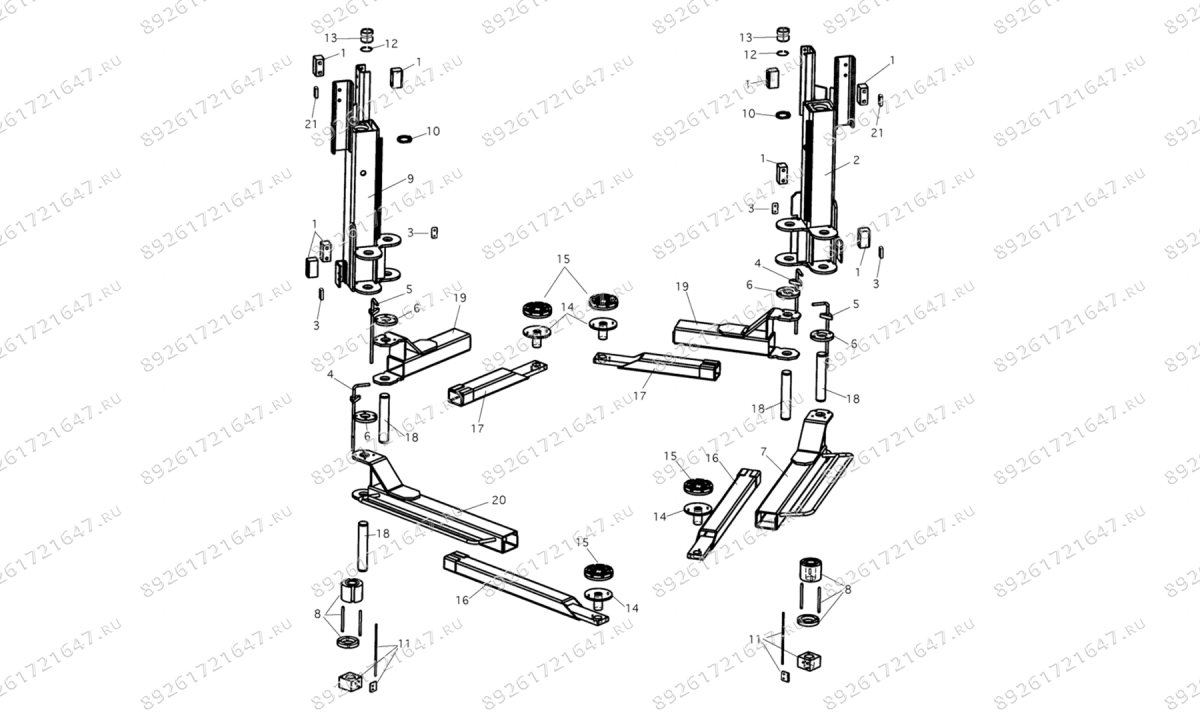  Подъёмник двухстоечный Nussbaum 2.30 SL (0)