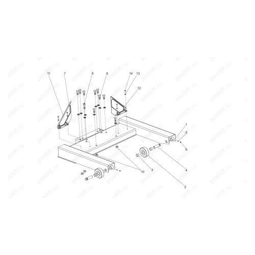 Подкатной подъемник Ravaglioli RAV212N