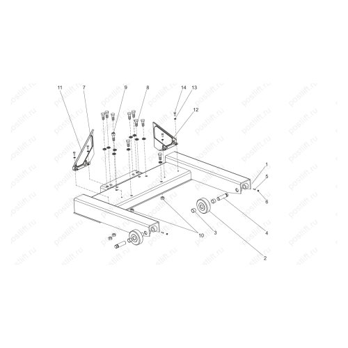 Комплект подкатных колонн Ravaglioli RAV212NL